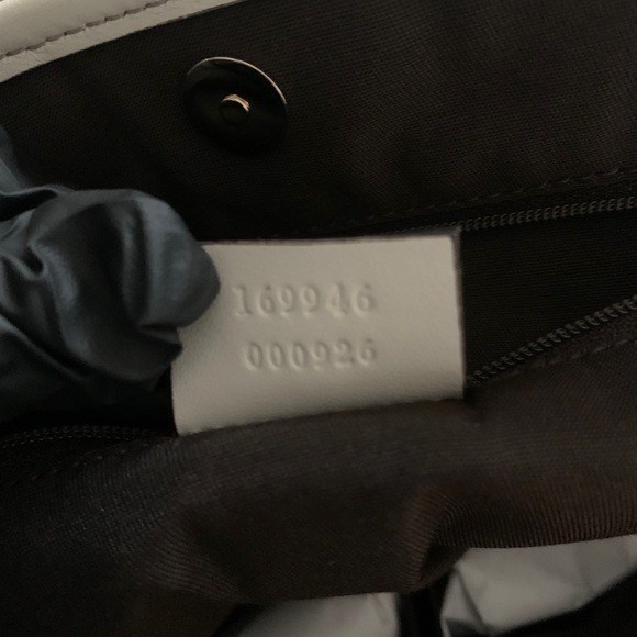 NWT authentic Gucci Brit bag beige canvas fabric tote bag 169946 w dust bag - Picture 8 of 8